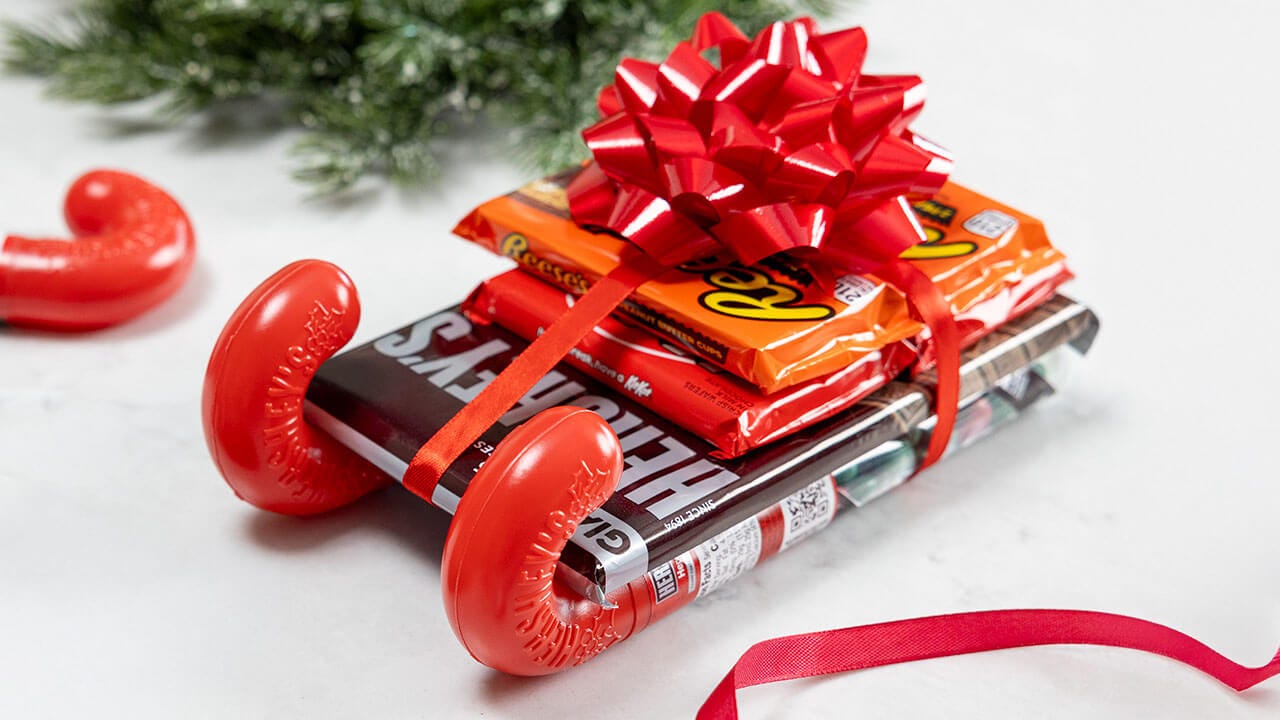 candy sleigh made of hersheys assorted extra large candies