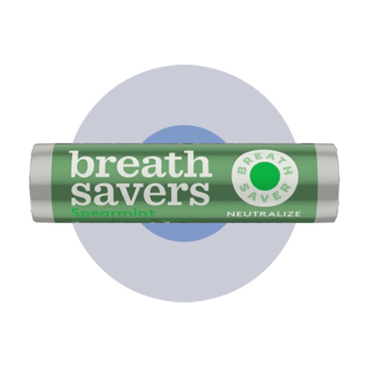 roll of breath savers spearmint sugar free mints