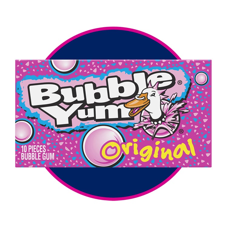 large pack of bubble yum cotton candy bubble gum