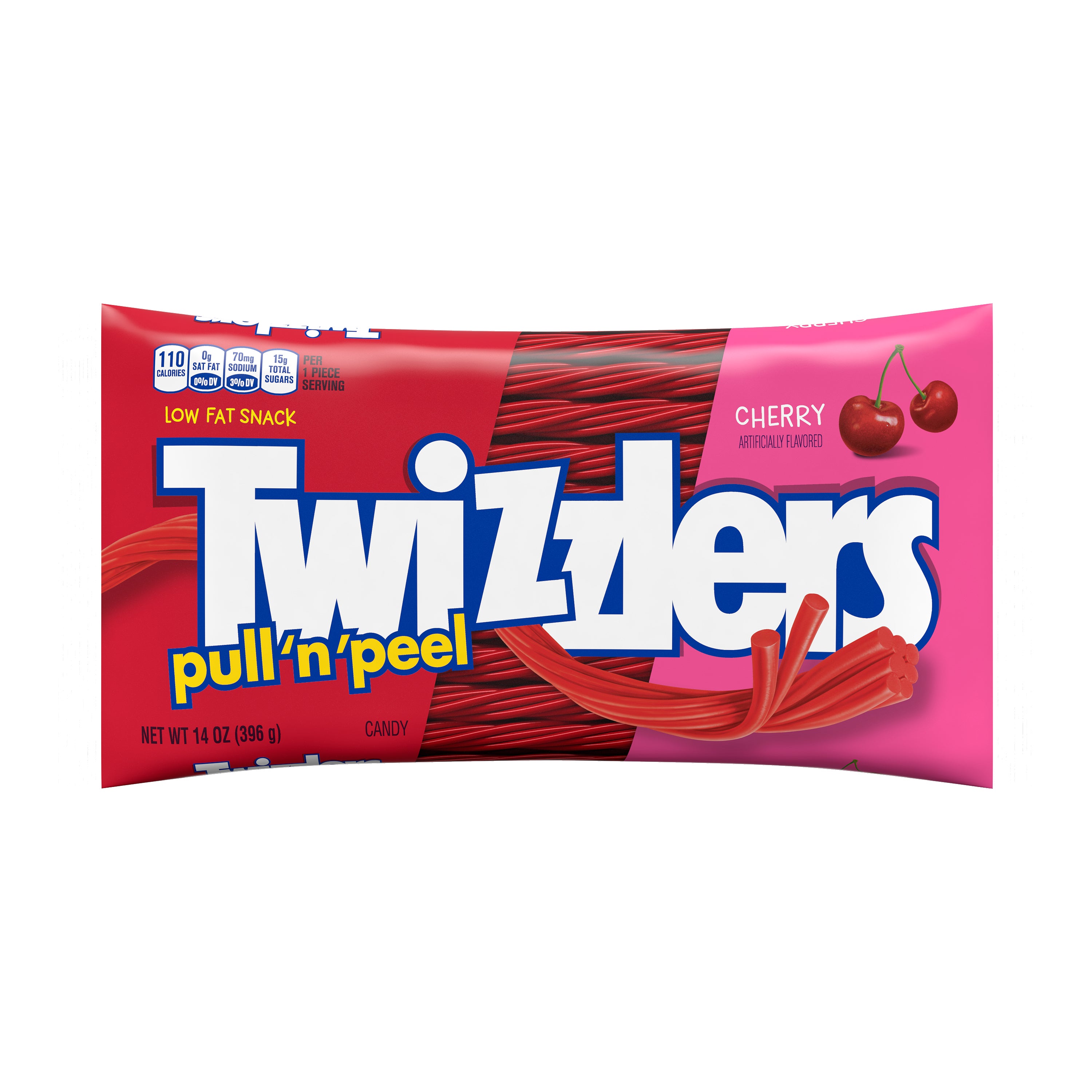 bag of twizzlers pull n peel cherry flavored candy