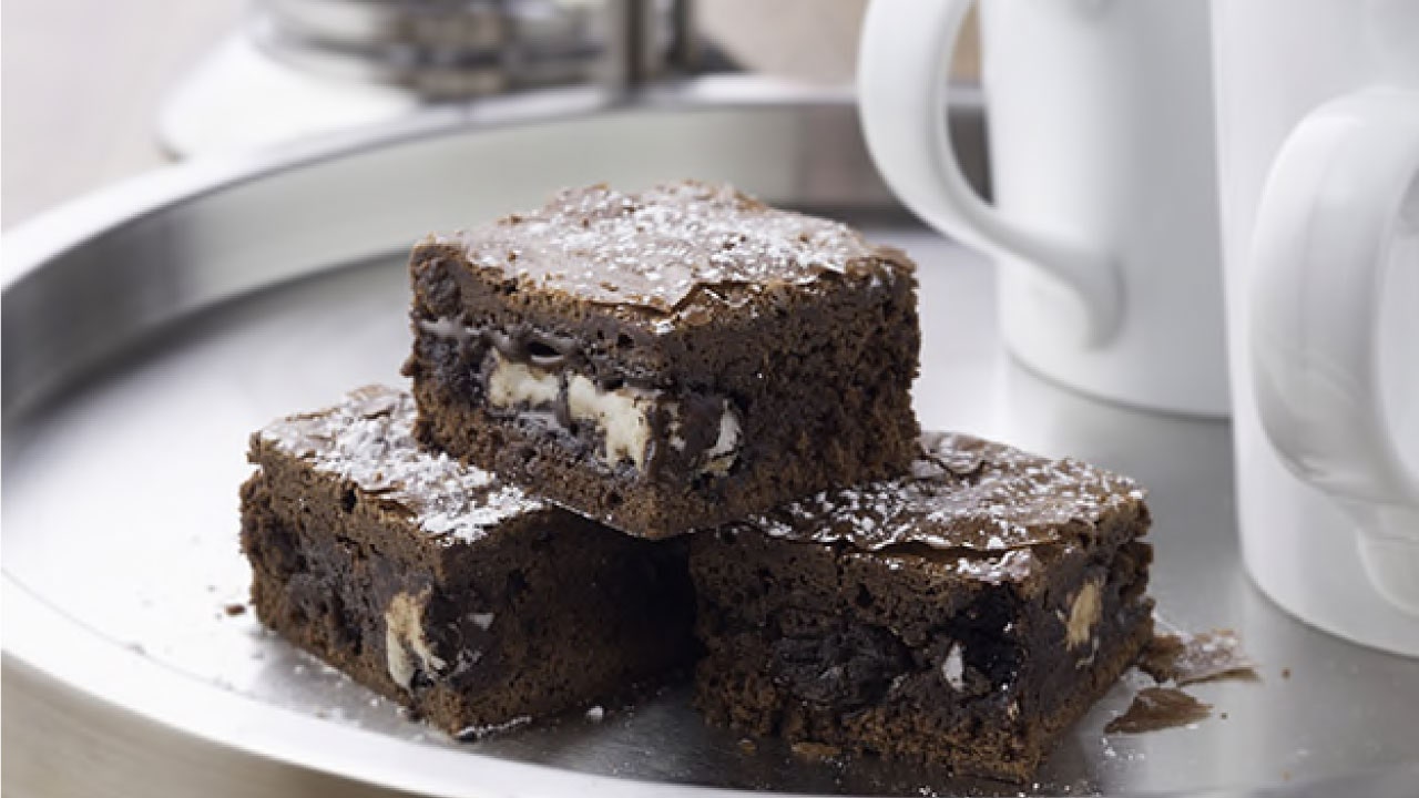 Peppermint Pattie Layered Fudge Brownies