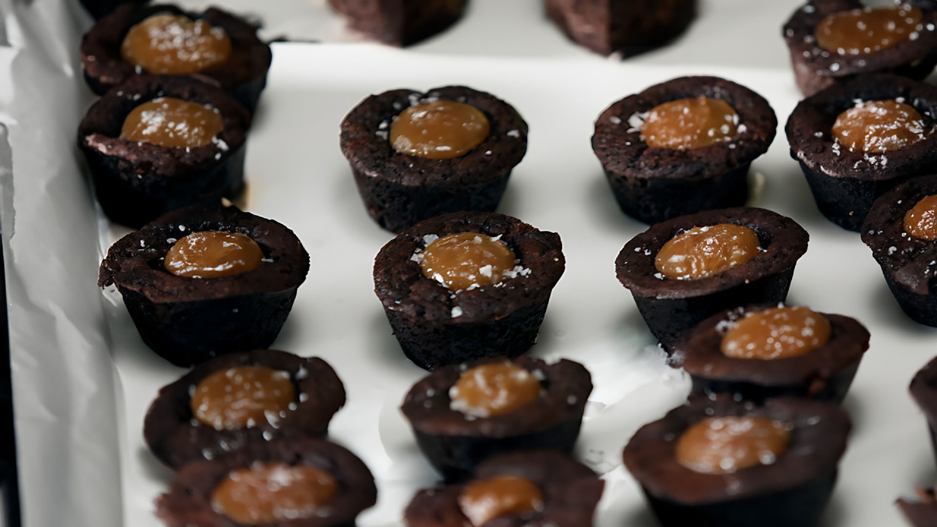 plate of mini brownie bites